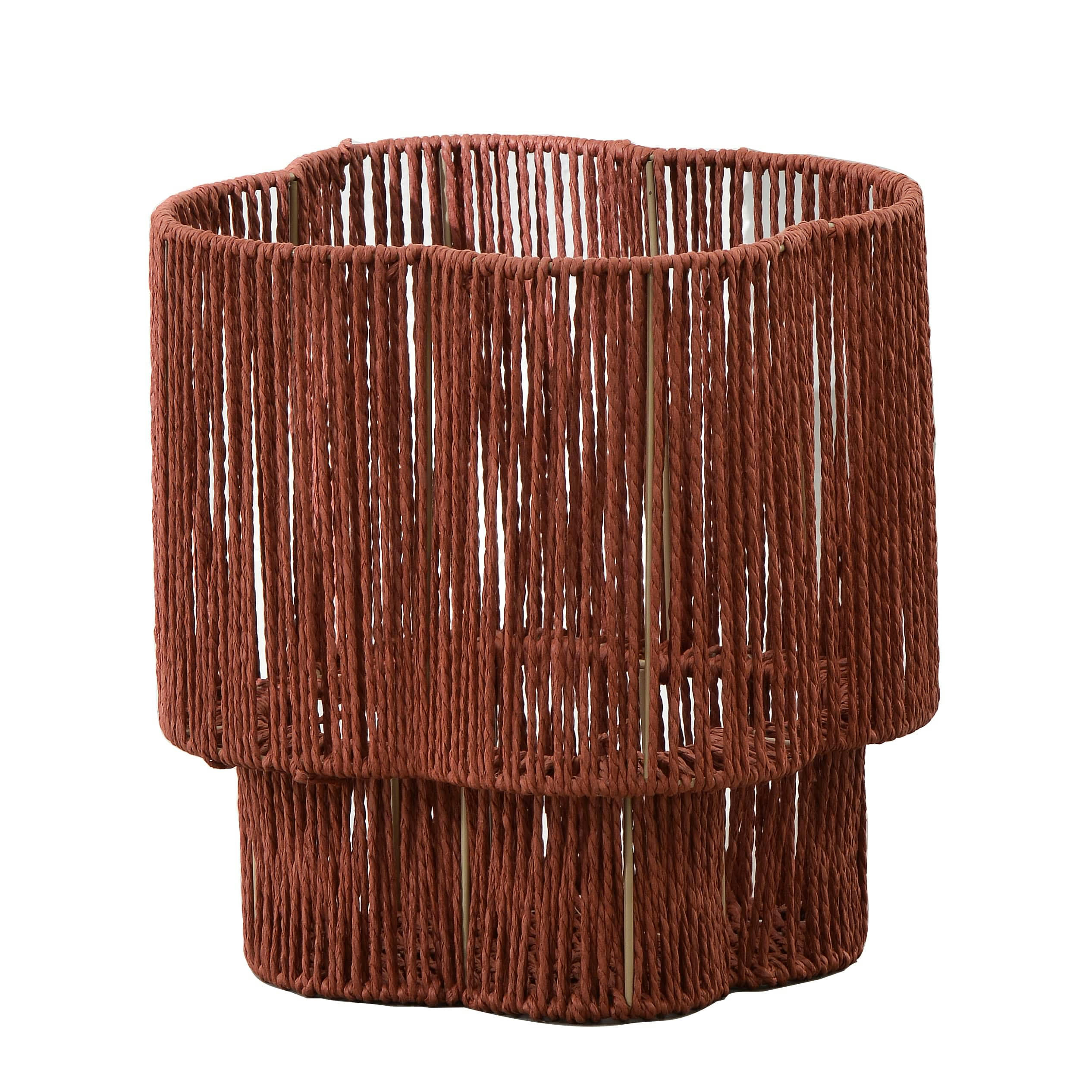 FILOUS - Cache-pot d'intérieur en fibres naturelles rouge