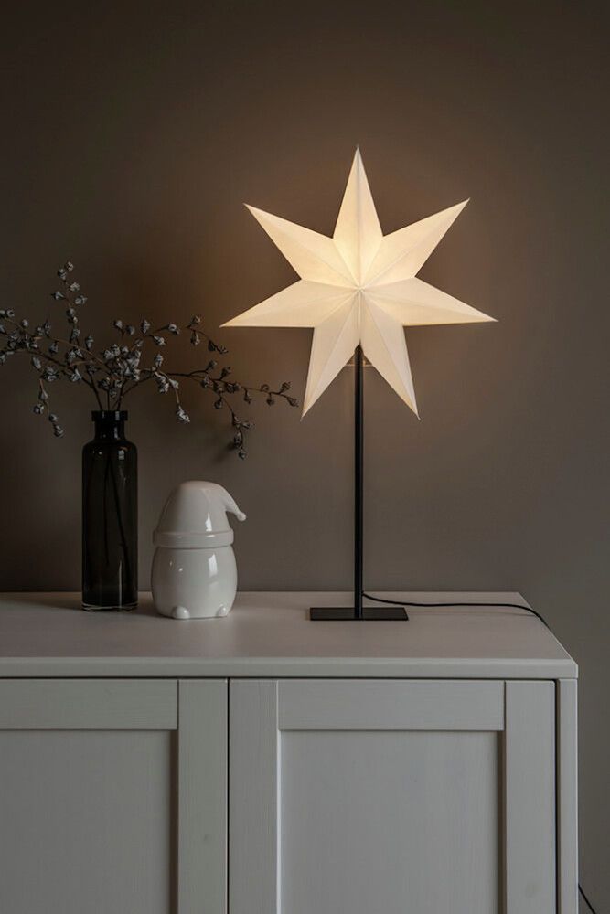 ADVENTSSTJERNE KONSTSMIDE STÅENDE Ø40CM GREIGE