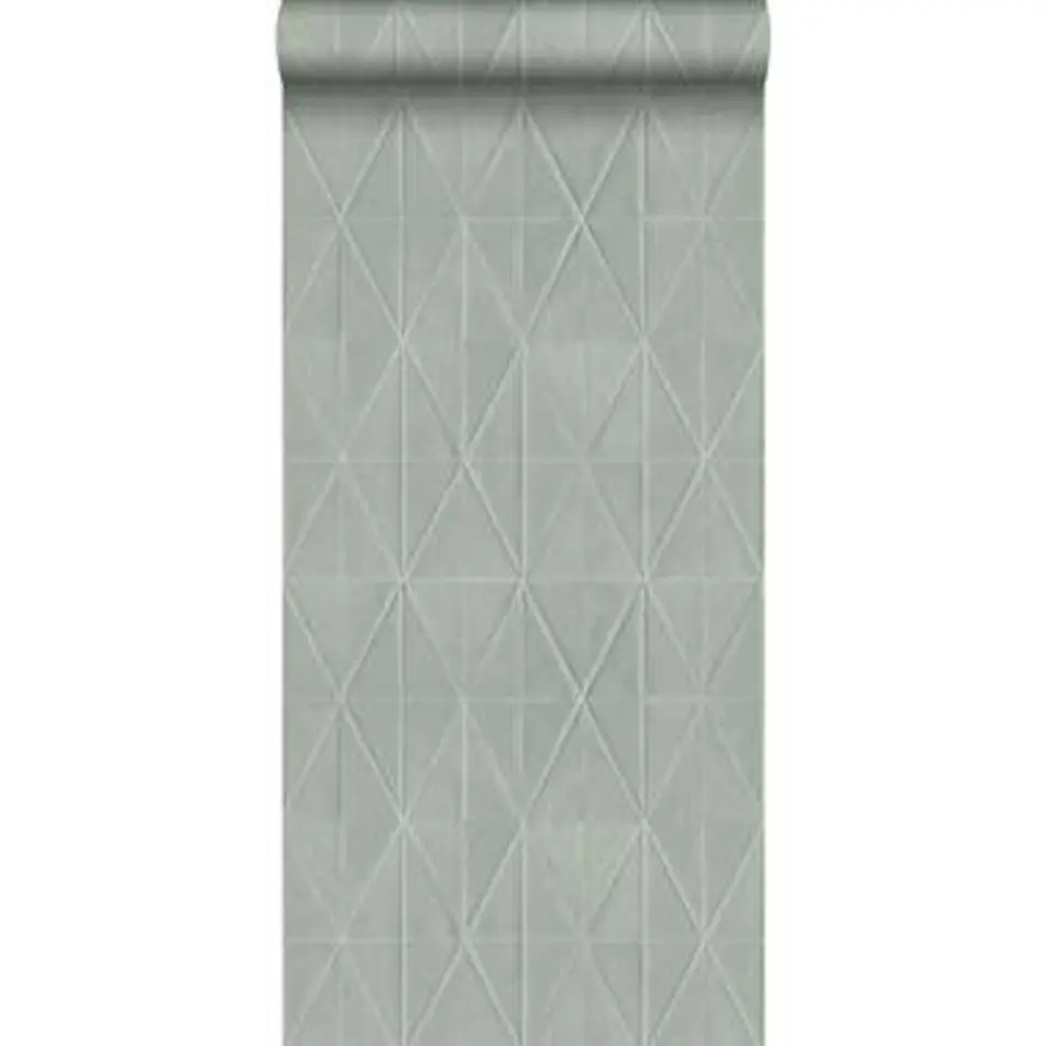 ESTAhome behang - origami motief - lichtgrijs - 0.53 x 10.05 m
