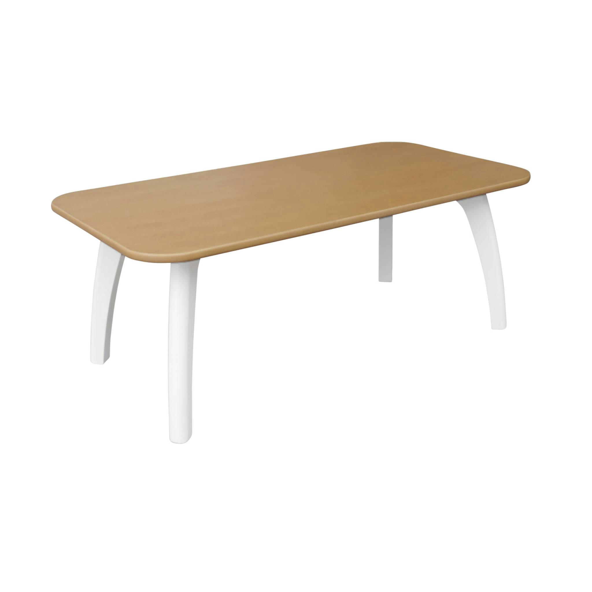 OLYMPIE - Table basse rectangulaire mdf et placage chêne