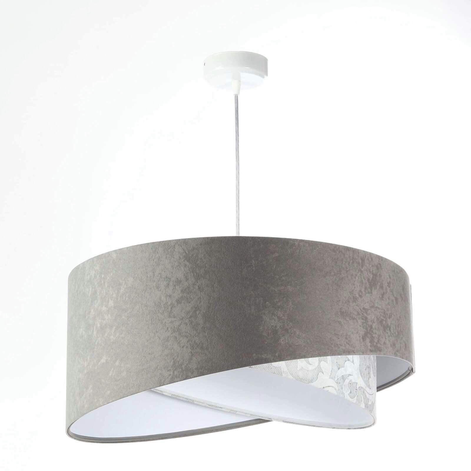 ASYMETRIC - Suspension Tissu Gris 50x50x25 cm