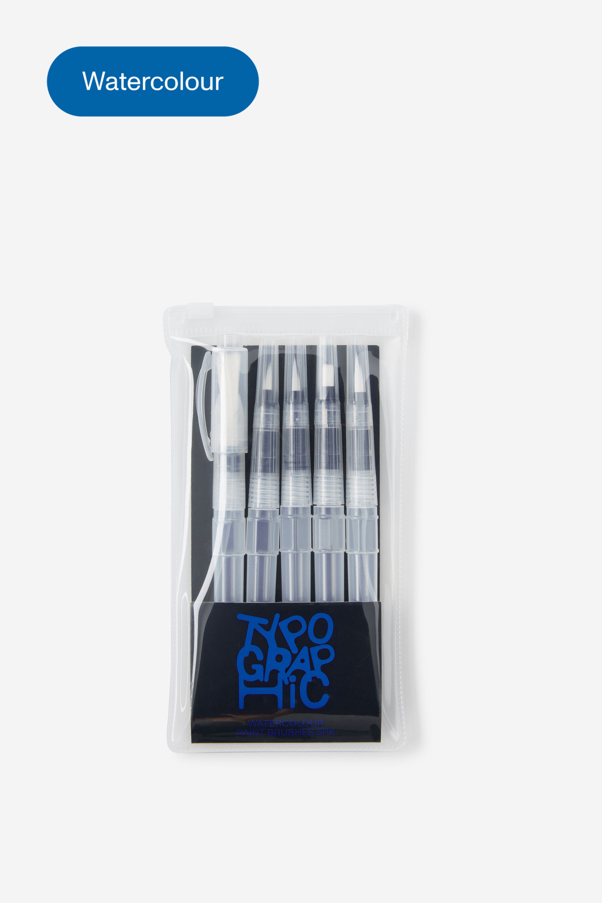 Watercolour Paint Brushes 5Pk