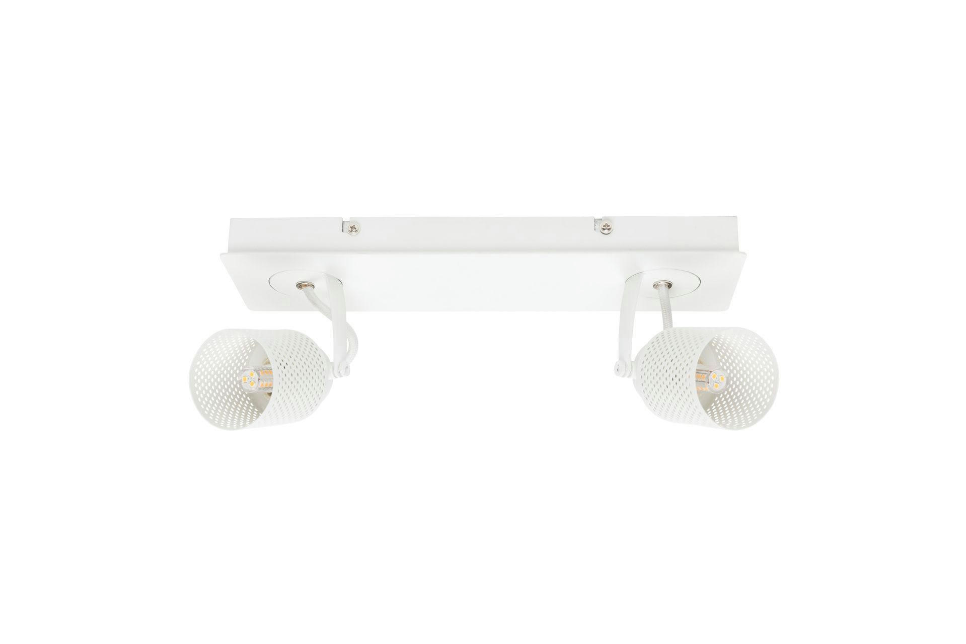 SANDY - Double spot en métal blanc