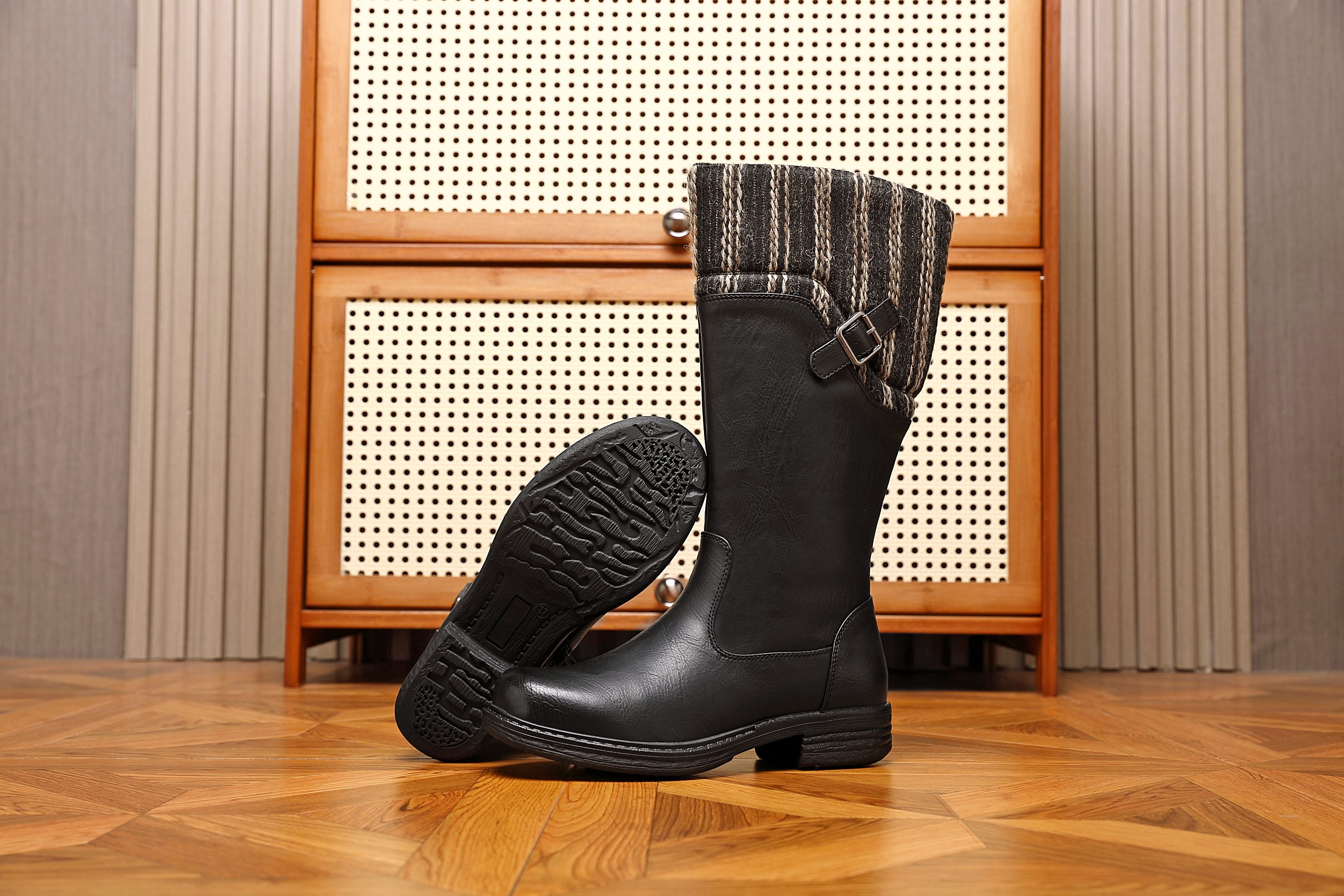 IVACHY Tall Winter Boots With Knit Cuff