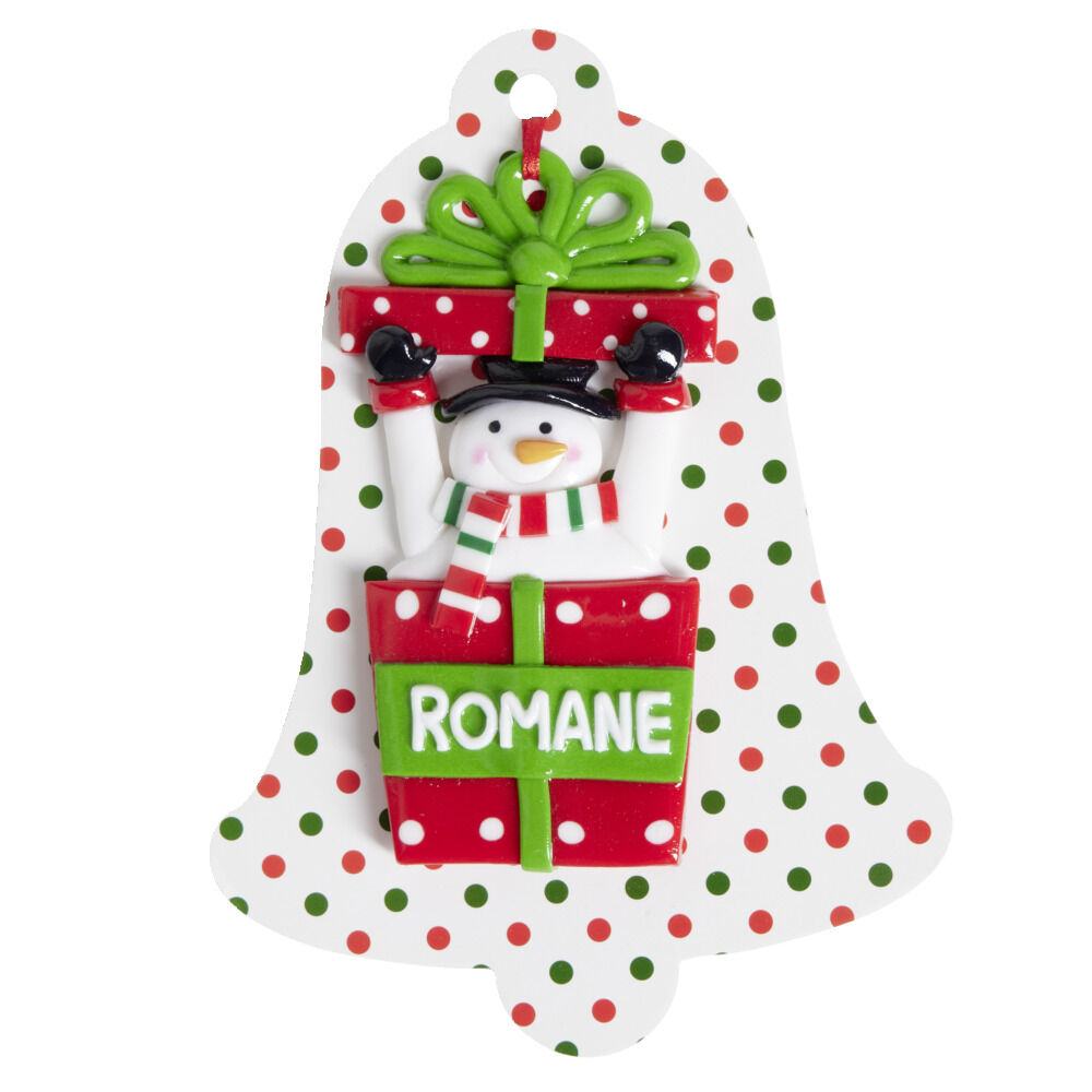 Suspension pour cadeaux de No&euml;l avec prénoms H10cm (2modèles)
