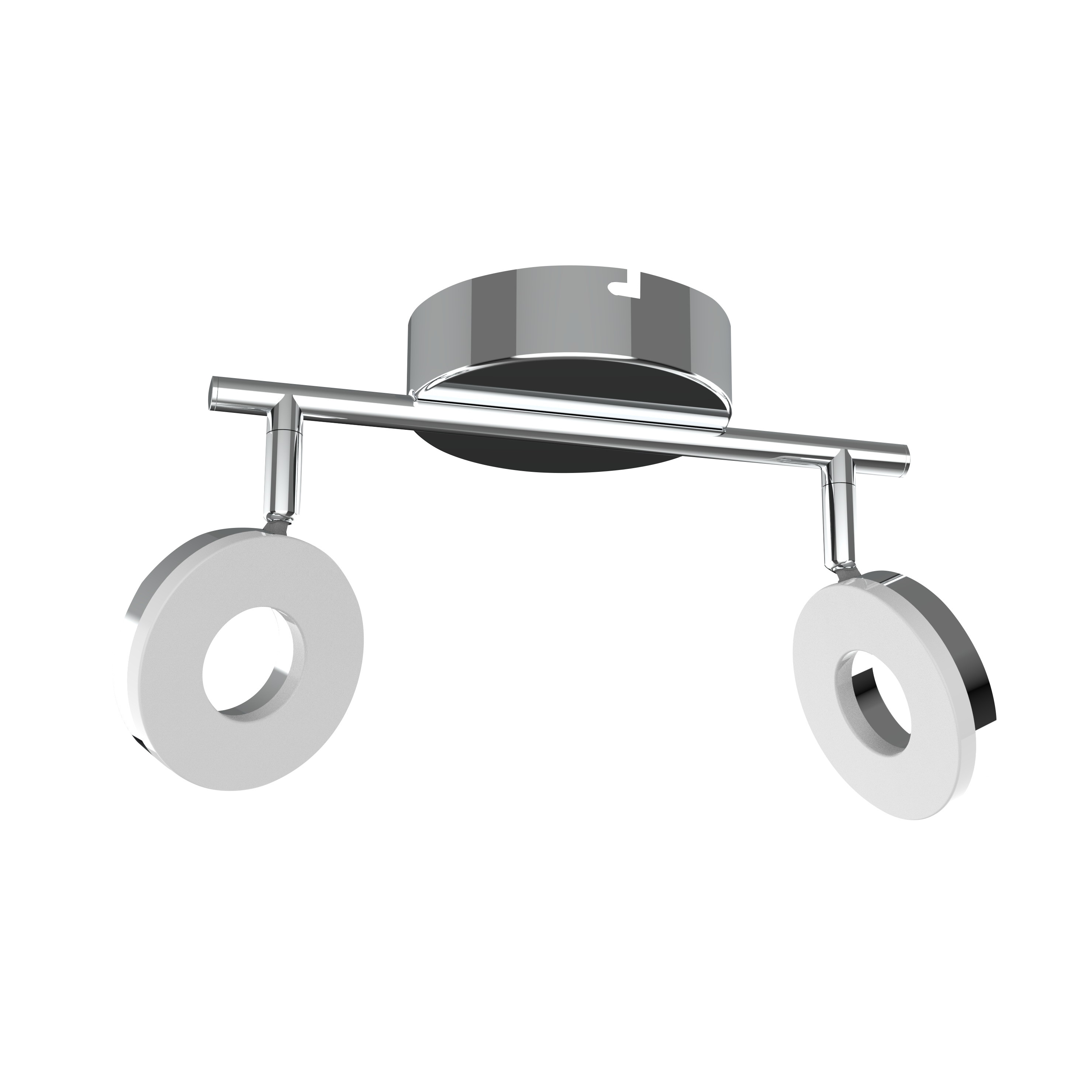 Lampa sufitowa THEMAbiała chromowana LED 2x10W 3000K 650lm Candellux