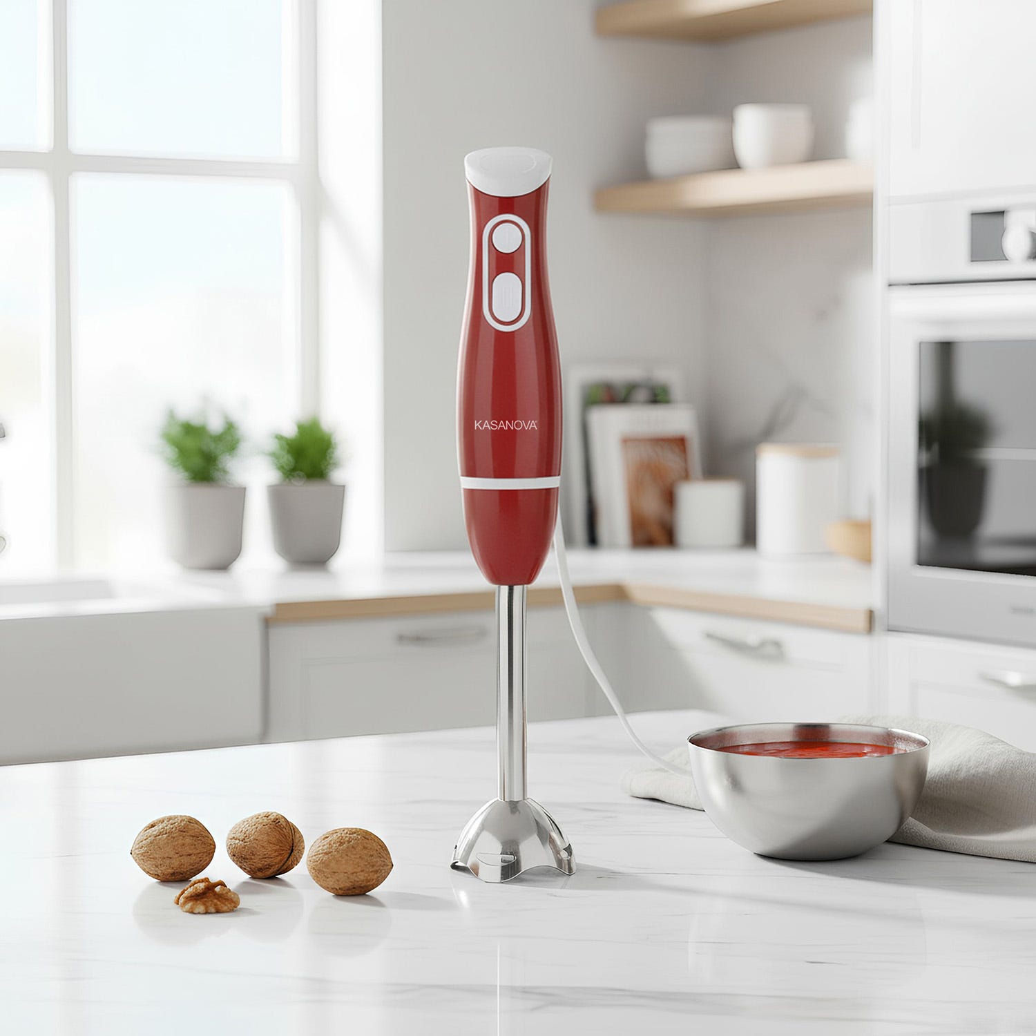 Frullatore a immersione rosso 200 W