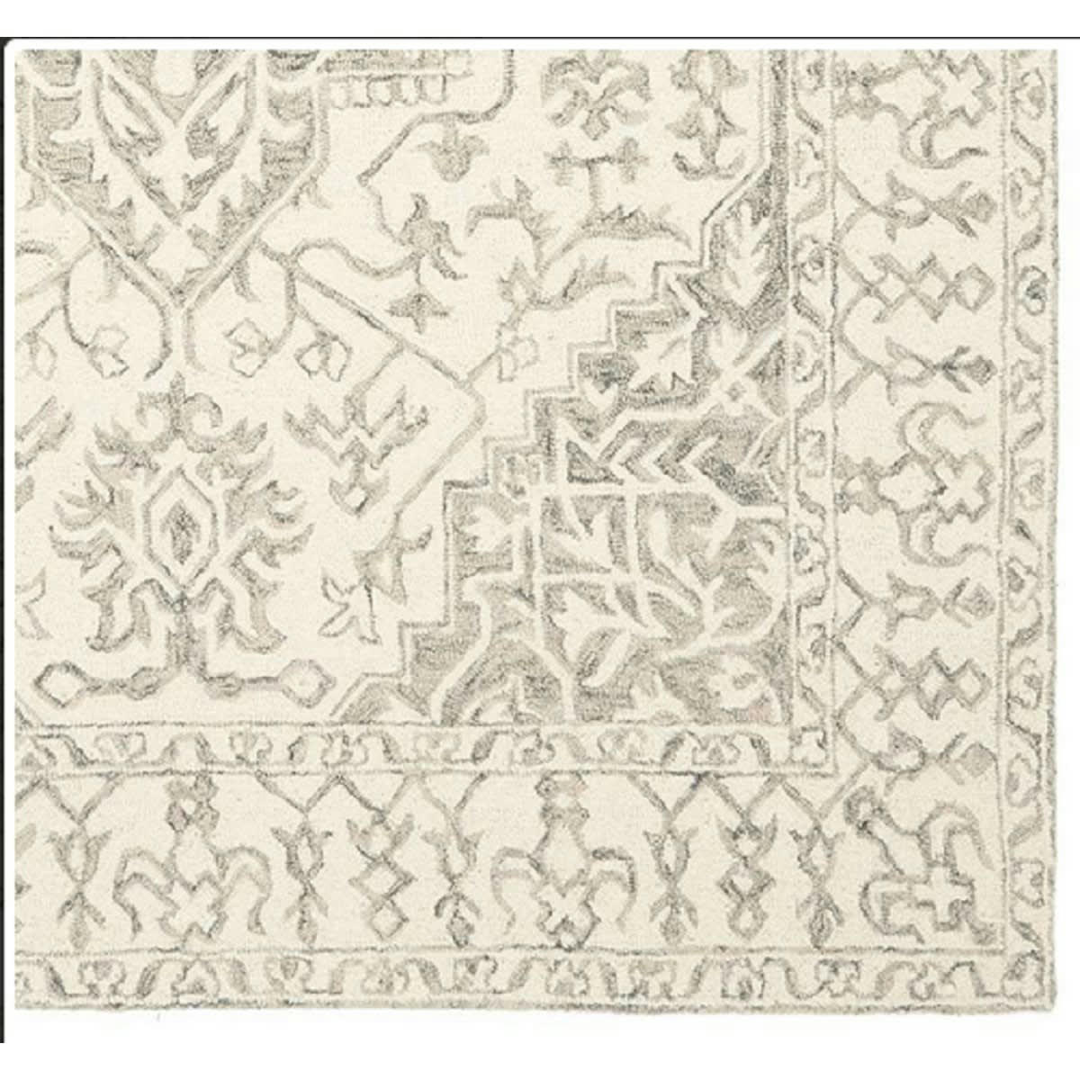 BONDI - Tapis classique à motifs en Laine Beige clair 160x230 cm