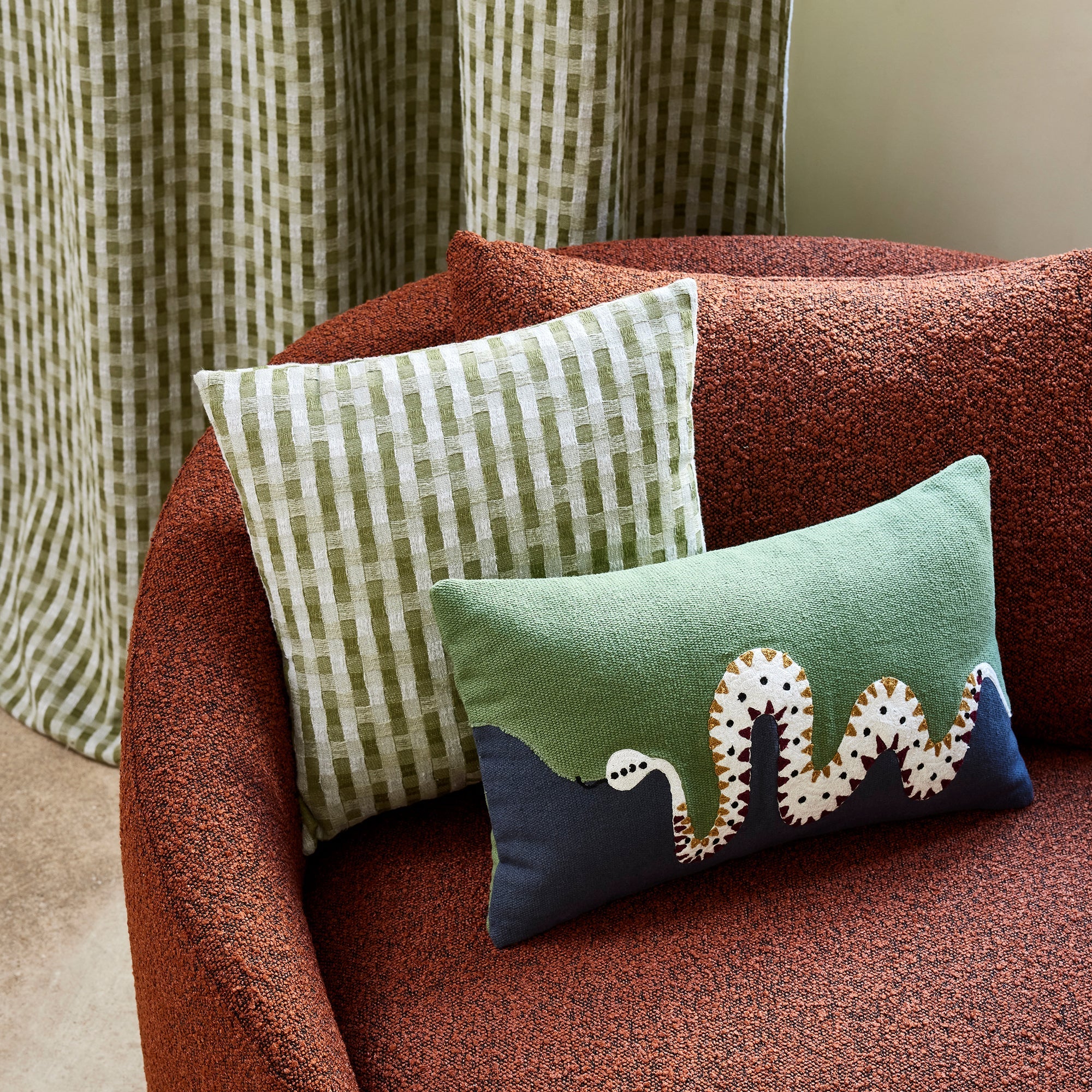 MADURA - Kussenovertrek groen 28x47 cm