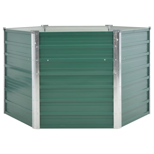 NNEVL Garden Raised Bed Galvanised Steel 129x129x77 cm Green