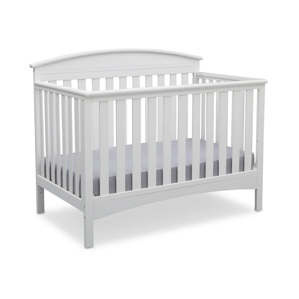 Delta Children Abby 4-in-1 Convertible Crib, Bianca