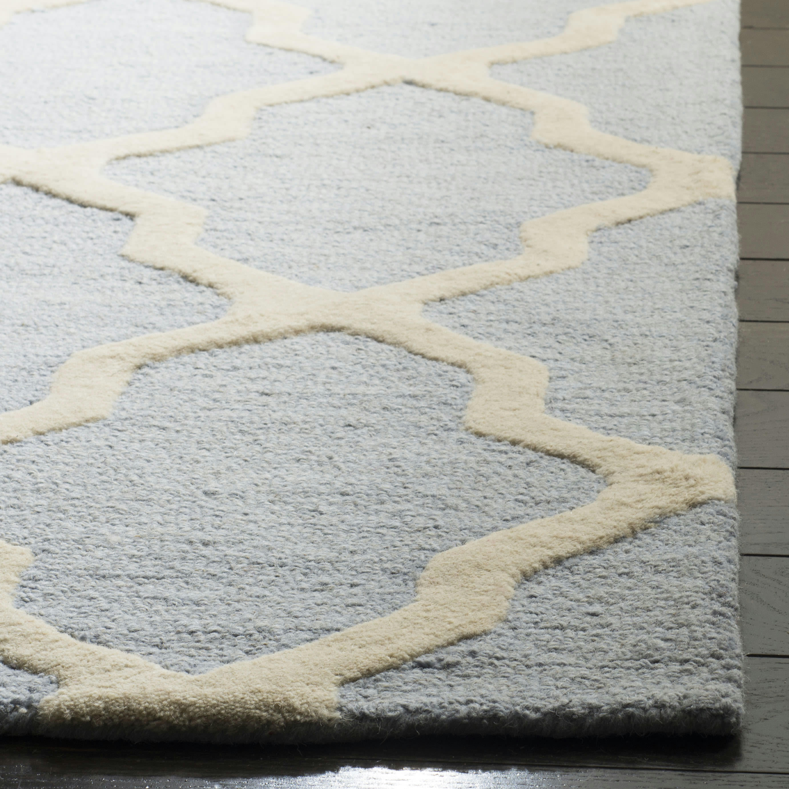 CAMBRIDGE - Tapis de salon interieur en bleu clair & ivoire, 91 x 152 cm