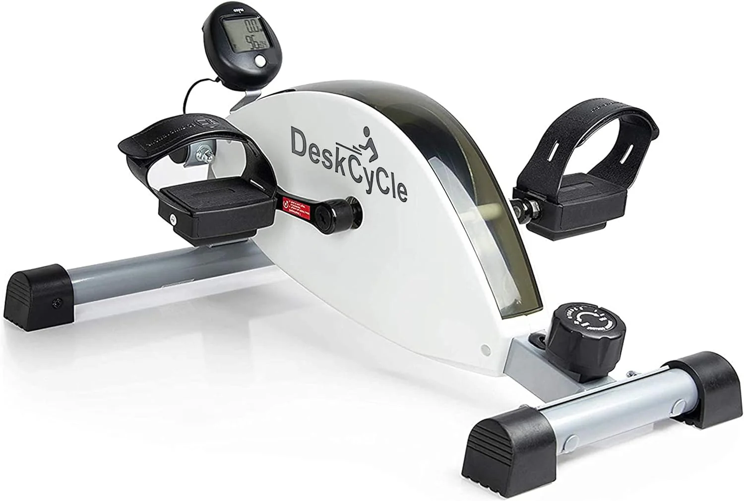 Under Desk Bike Pedal Exerciser - Stationary Bikes for Home  Office - Standard and Adjustable Height Versions(White Adjustable Height)