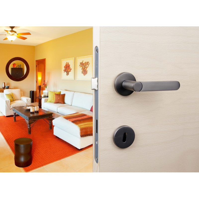 Poignée de porte Easy Fix avec rosace et entrée canon de fusil LINEA BERTOMANI