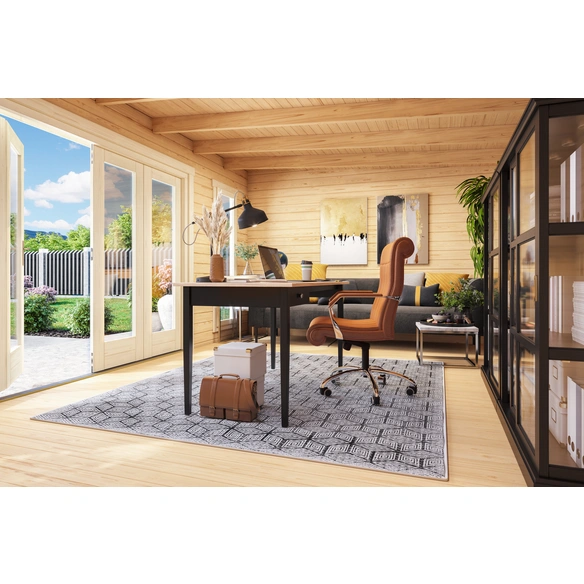 Gartenhaus »Sussex«, BxHxT: 630 x 239,4 x 470 cm (Außenmaß inkl. Dachüberstand), grüngrau