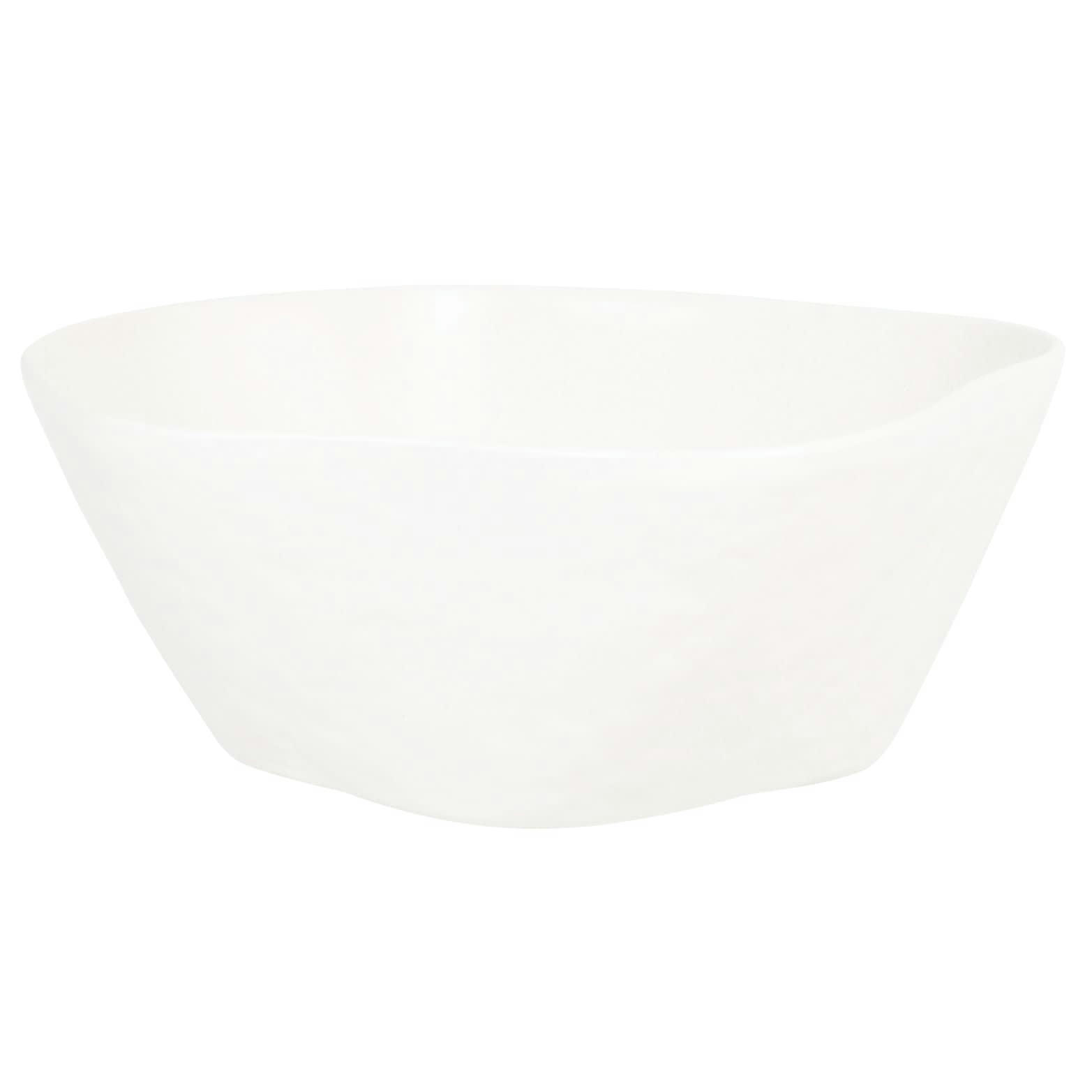 SELMA - Saladier en grès modelé blanc