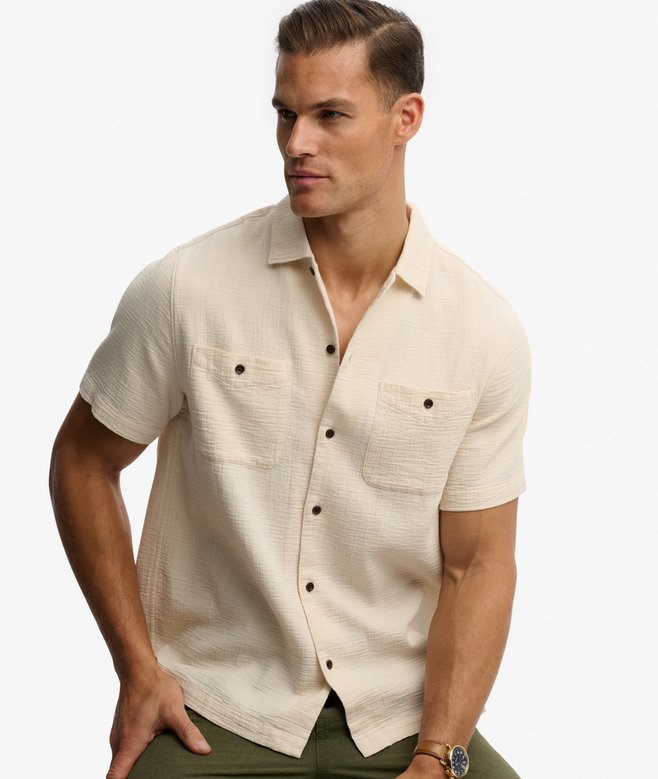 The Merchant Store - Textured Short Sleeve Shirt