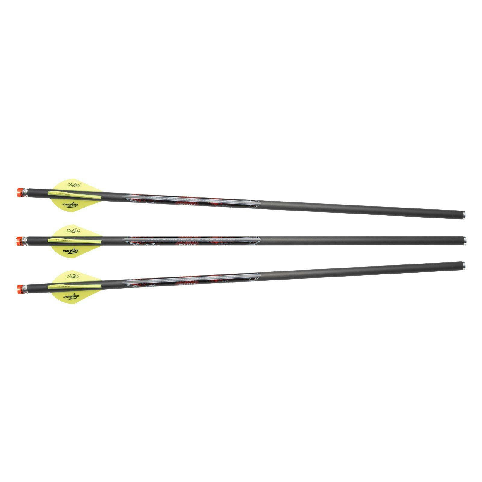 Excalibur Quill Illuminated Carbon Crossbow Arrows, 16.5-in, Yellow, 3-Pk