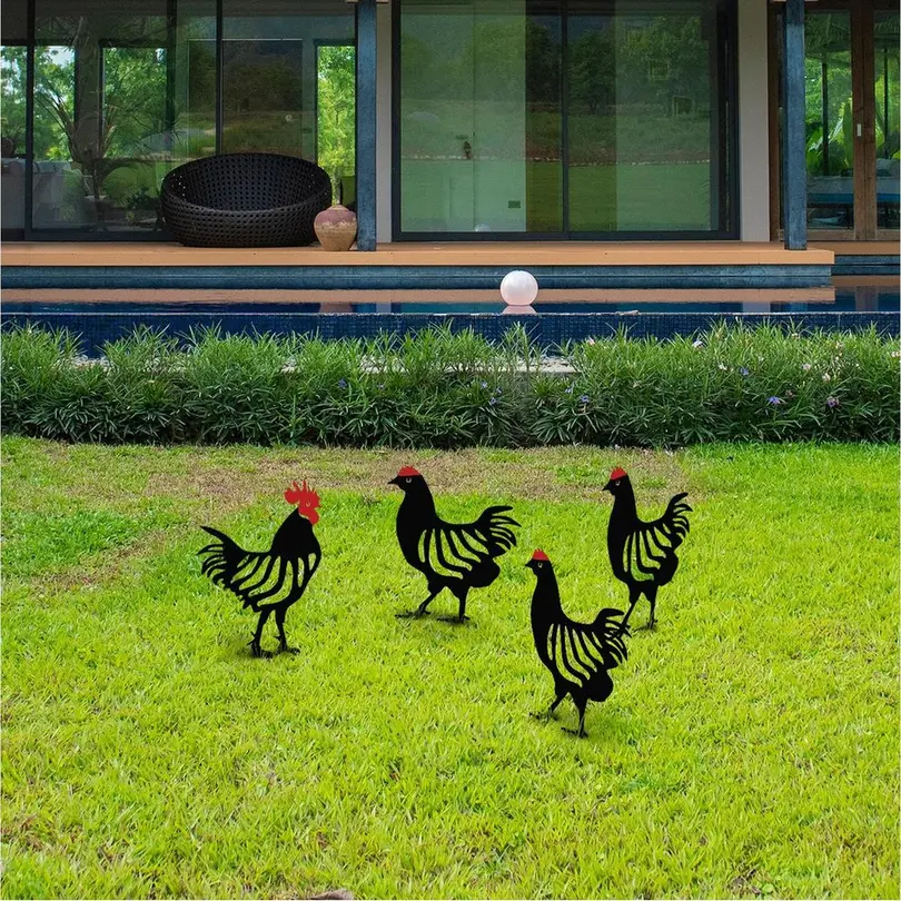 Figur 4er-Set Huhn