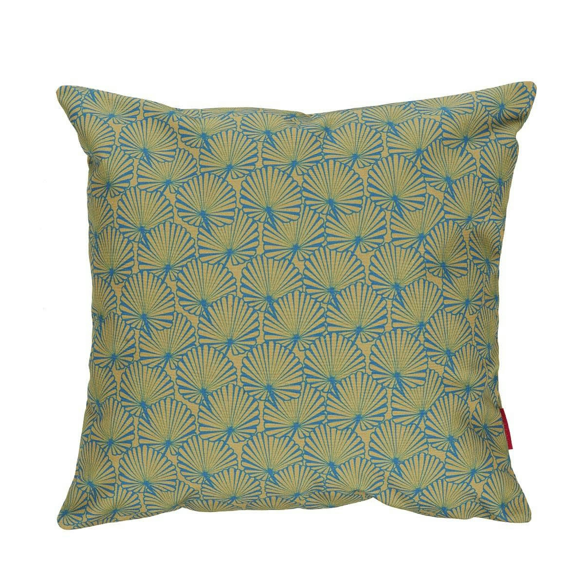 TROPICAL - Housse de coussin extérieur graphique doré 45x45cm