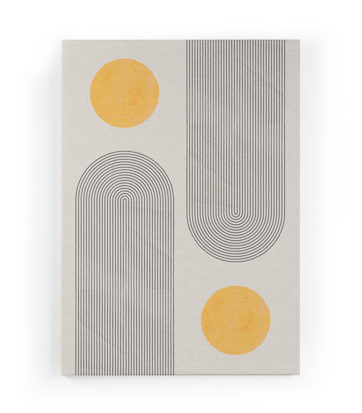 Canvas 60x40 Afdruk Geel Geometrisch