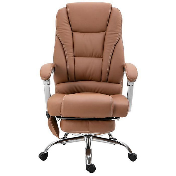 Fauteuil de bureau Pacific V2 CLP Marron clair simili cuir