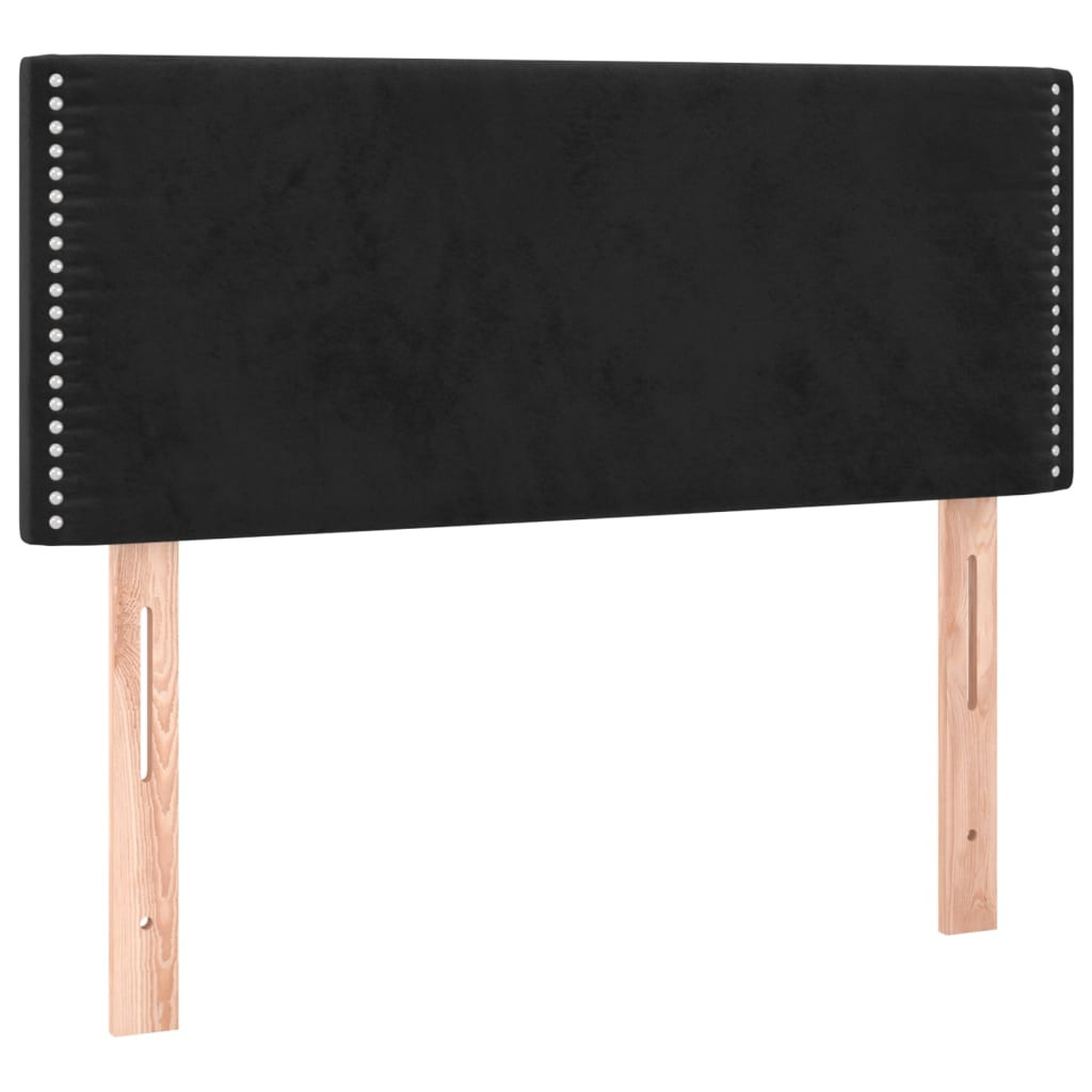 Wezgłowie Czarny 90 cm Aksamit Low vidaXL