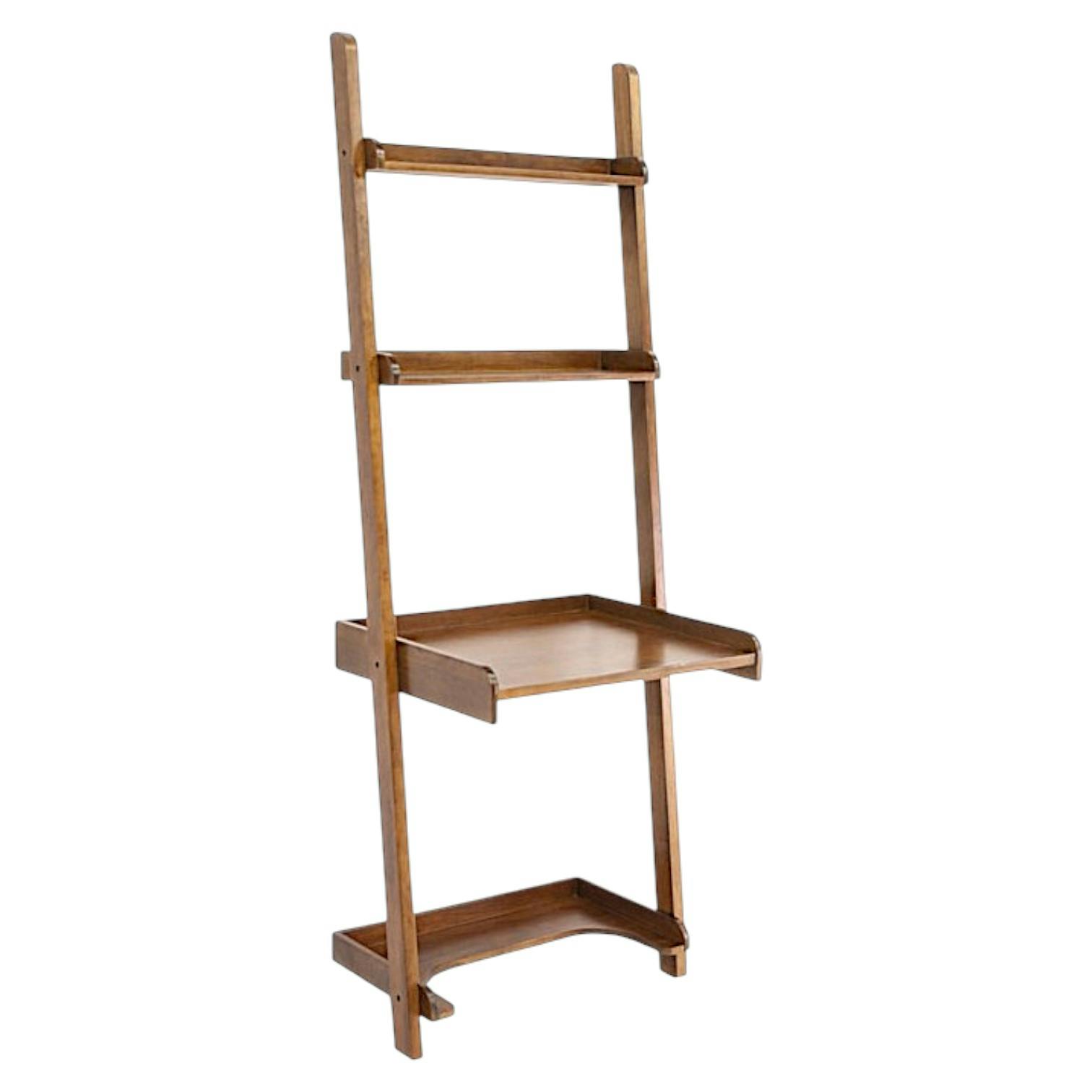 Bureau étagère bois massif hévéa 70xH190cm TRADITION