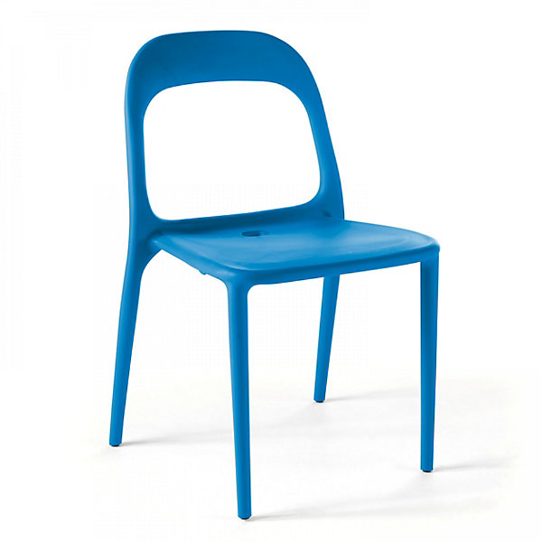 Lot de 4 chaises en plastique bleuOviala
