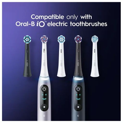 Oral B iO Radiant White Black Brush Heads 4 Pack