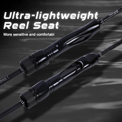 NNEOBA 2.2M Fast Action Spinning Rod Light Carbon Lure Rod Black