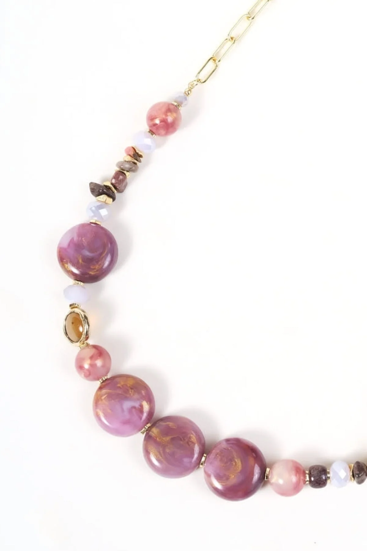 Pink Chunky Beaded Necklace
