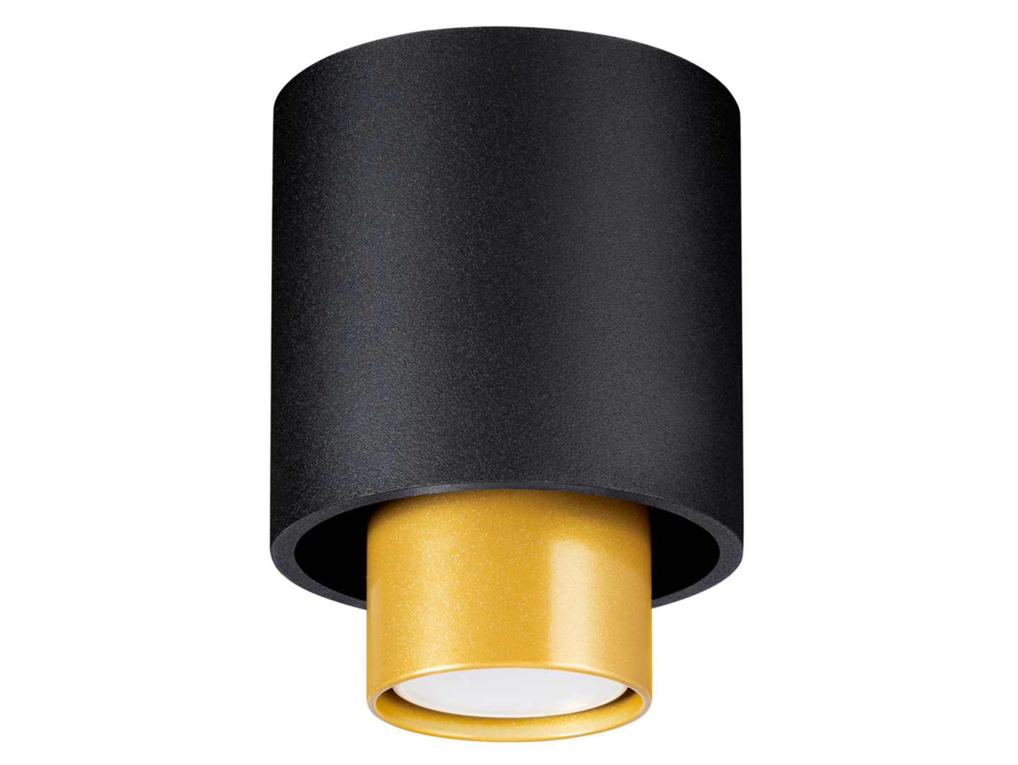 Lampa natynkowa Nesi stalowa czarno-złota