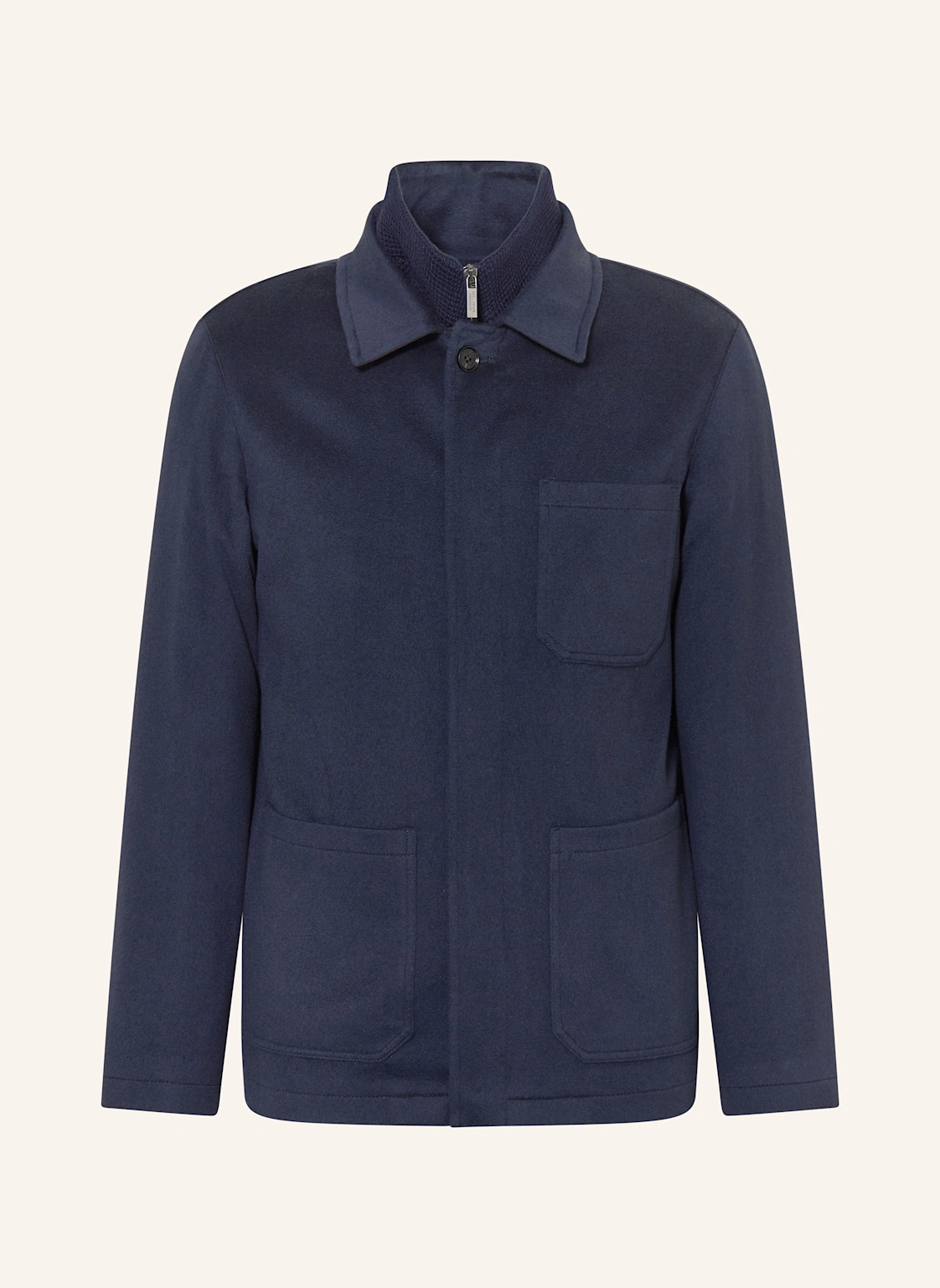 MAURIZIO  BALDASSARI Flanelljacke aus Cashmere mit herausnehmbarer Blende