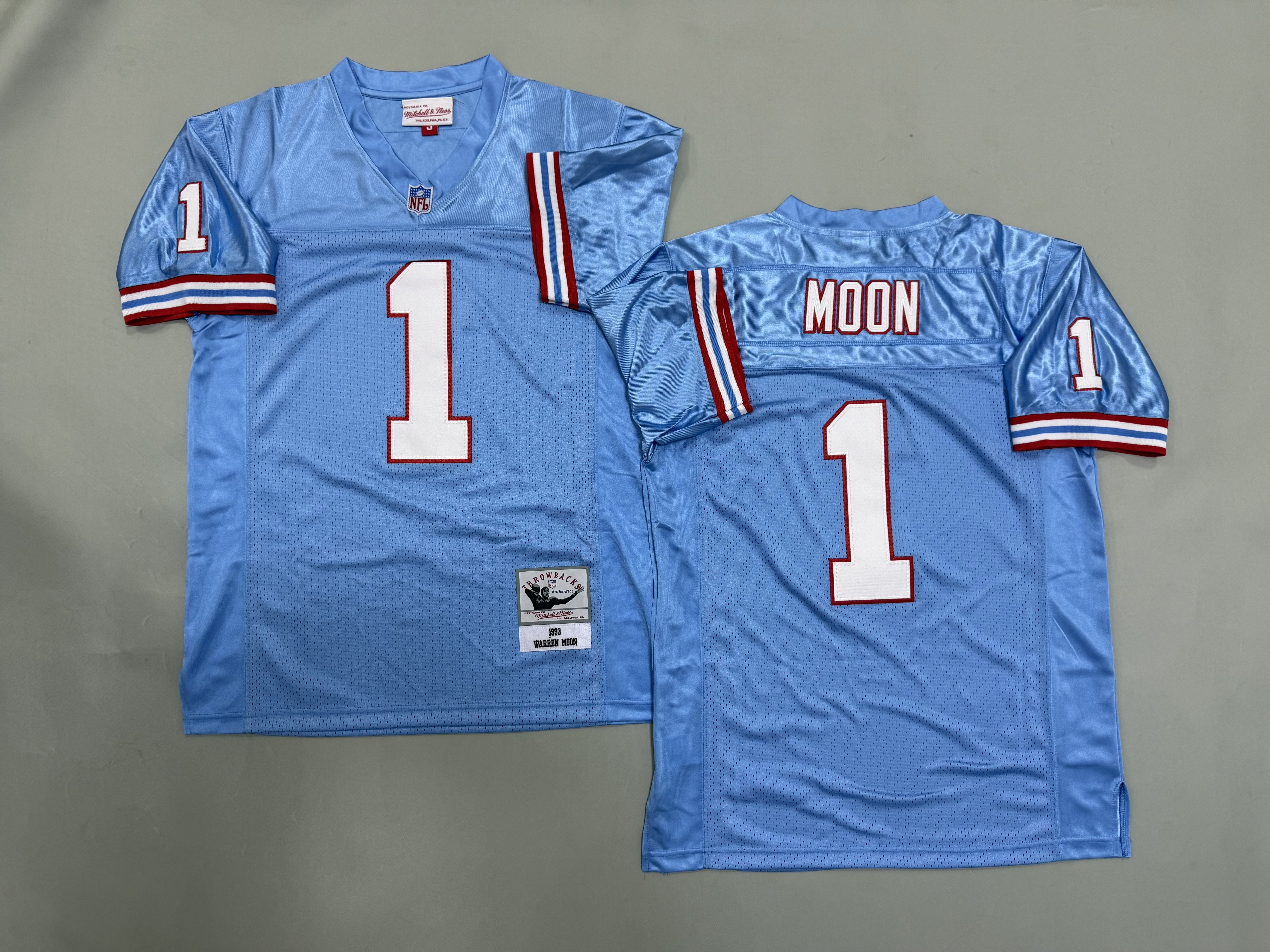Warren Moon Houston Oilers Authentic Throwback Retired Player Jersey