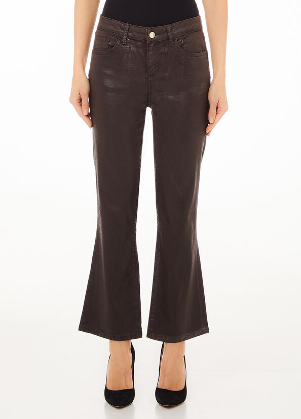 Pantaloni in raso stampato