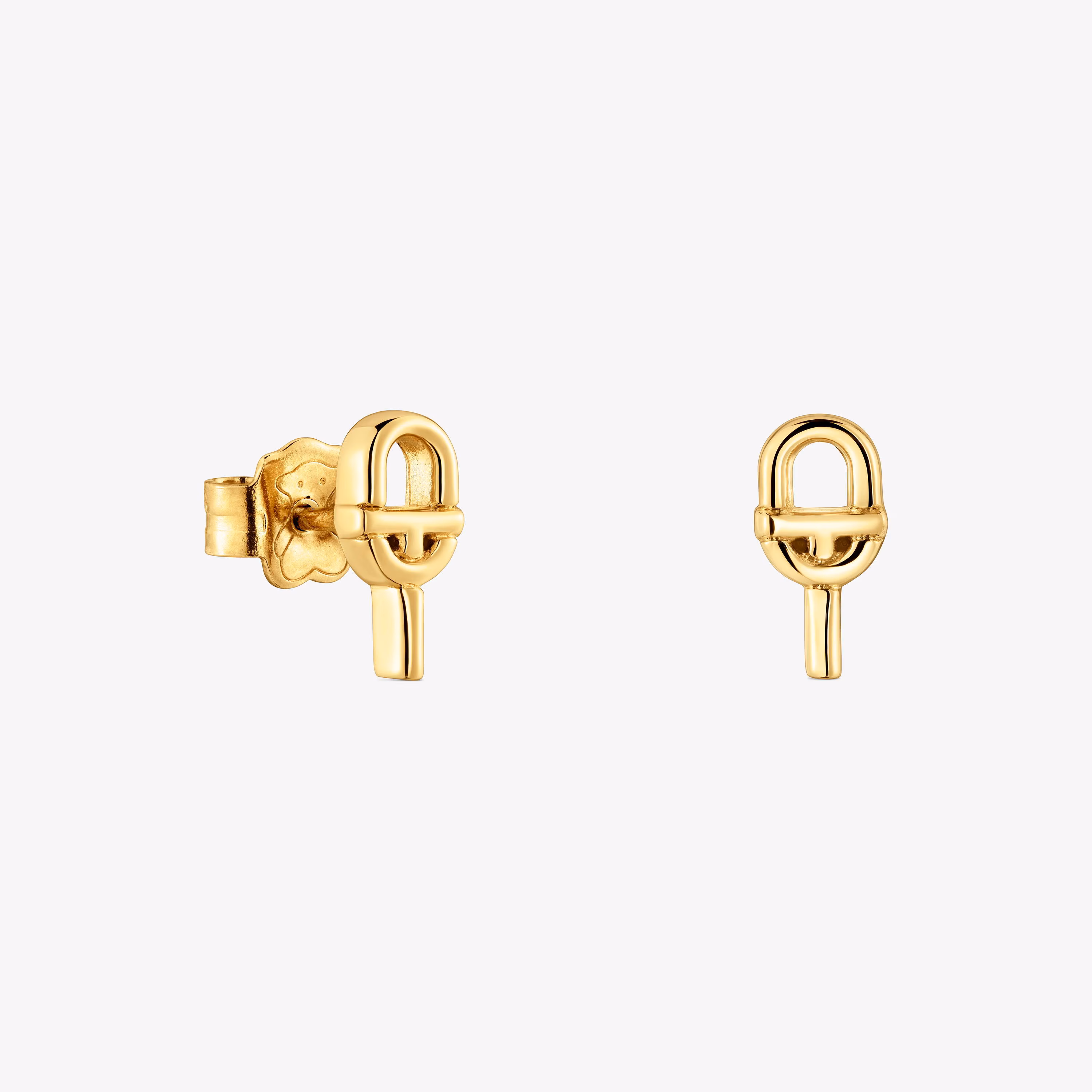 Pendientes pequeños con baño de oro 18 kt sobre plata TOUS MANIFESTO