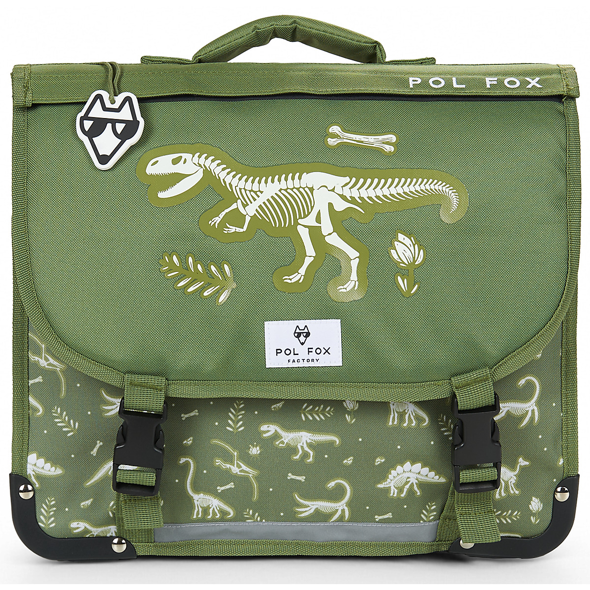 Pol Fox - CARTABLE 38 CM JURASSIC - Kaki