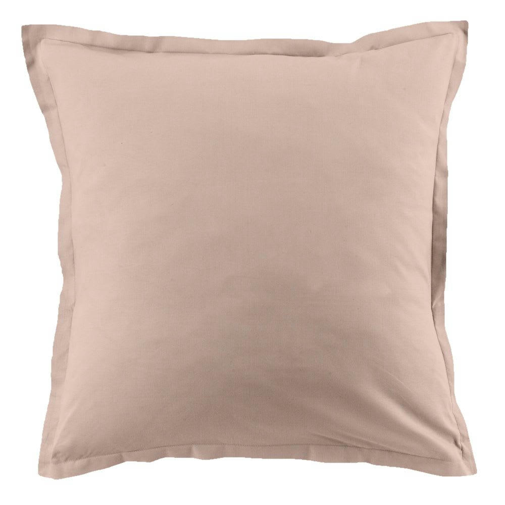 - Lot de 2 taies d'oreiller carrées coton rose 63x63 cm