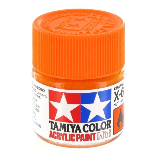 Tamiya Colour Acrylic Paint X-6 Orange 10ml