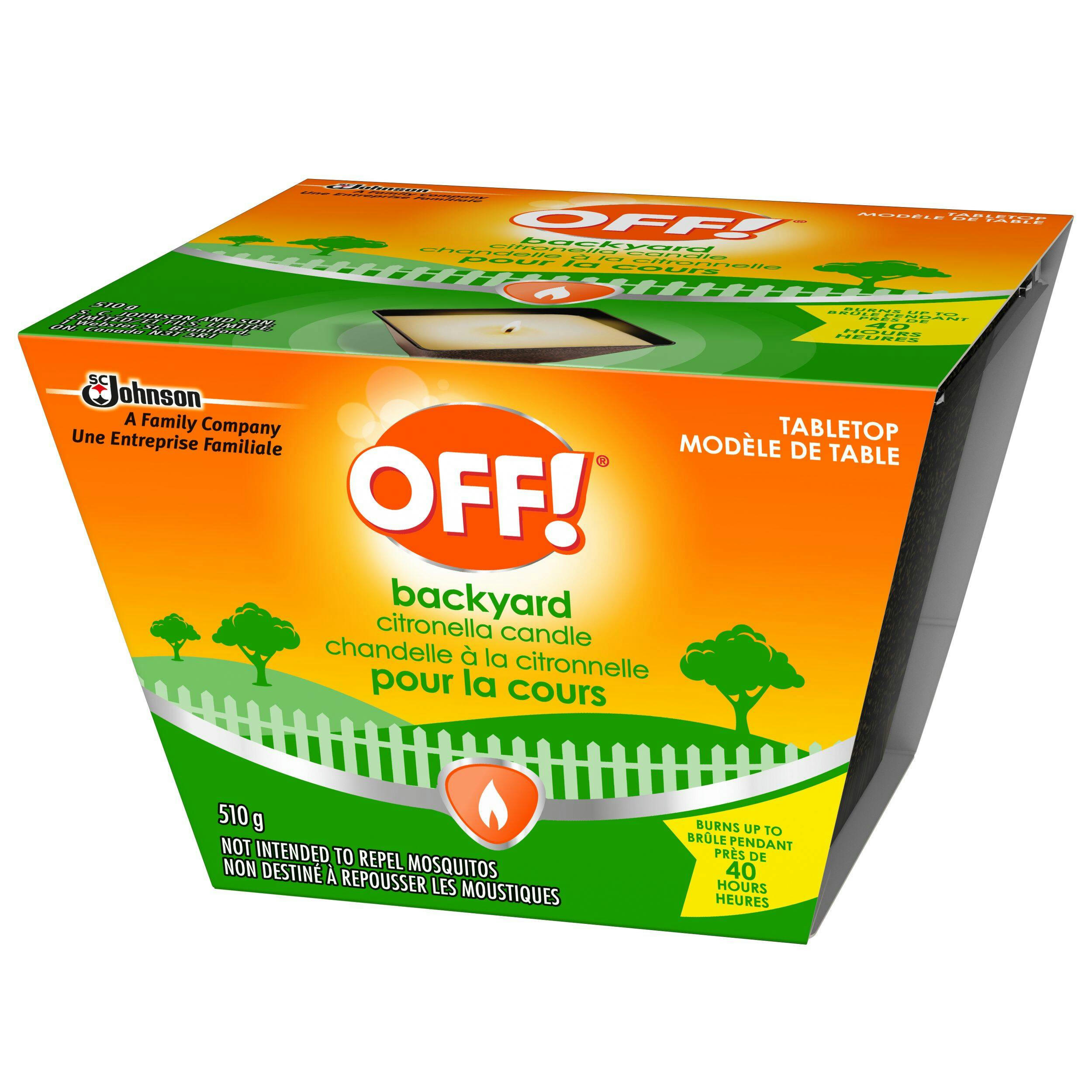 OFF! Backyard 40-Hour Citronella Mosquito/Insect Repellent Candle, 510-g