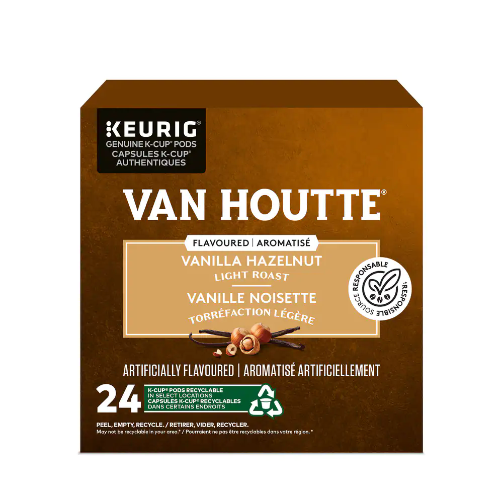 Keurig Van Houtte Vanilla Hazelnut Light Roast Coffee K-Cup Pods, 24-pk