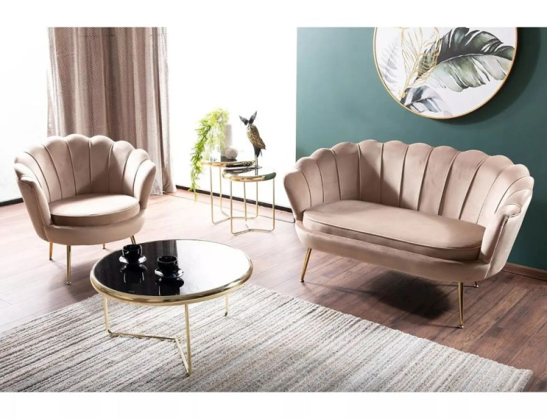 Sofa CAMELLIA 2 VELVET beżowa
