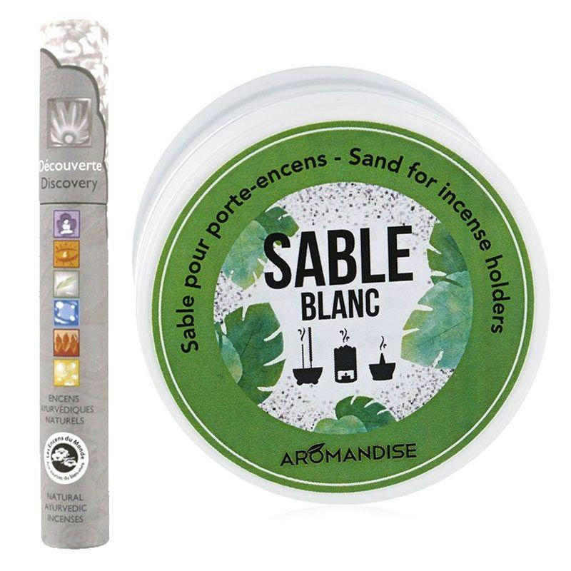 - Sable blanc pour porte-encens + 14 bâtonnets d
