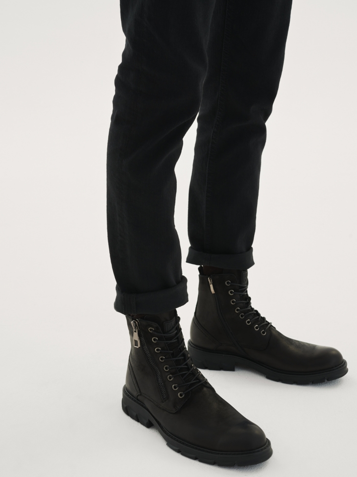 Men's black boots
