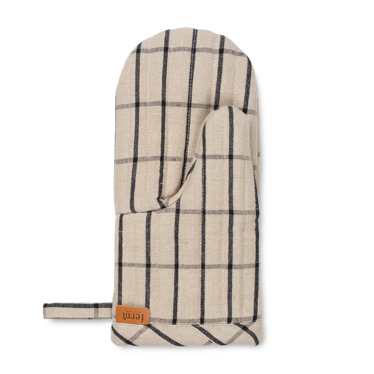Ferm Living - Hale Ofenhandschuh, sand / schwarz