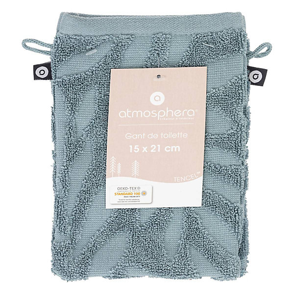 Lot de 2 gants - coton - bleu - 15x21 cm - Atmosphera