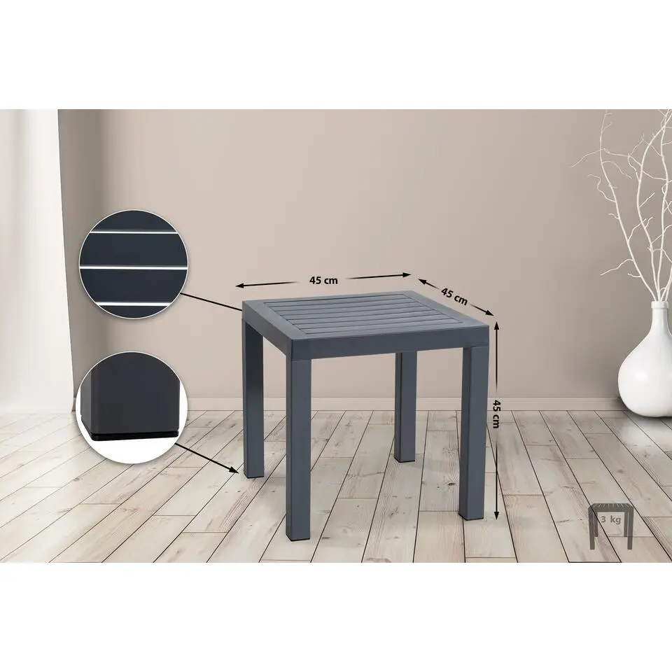 CLP Bijzettafel Ocean Kunststof - donkergrijs