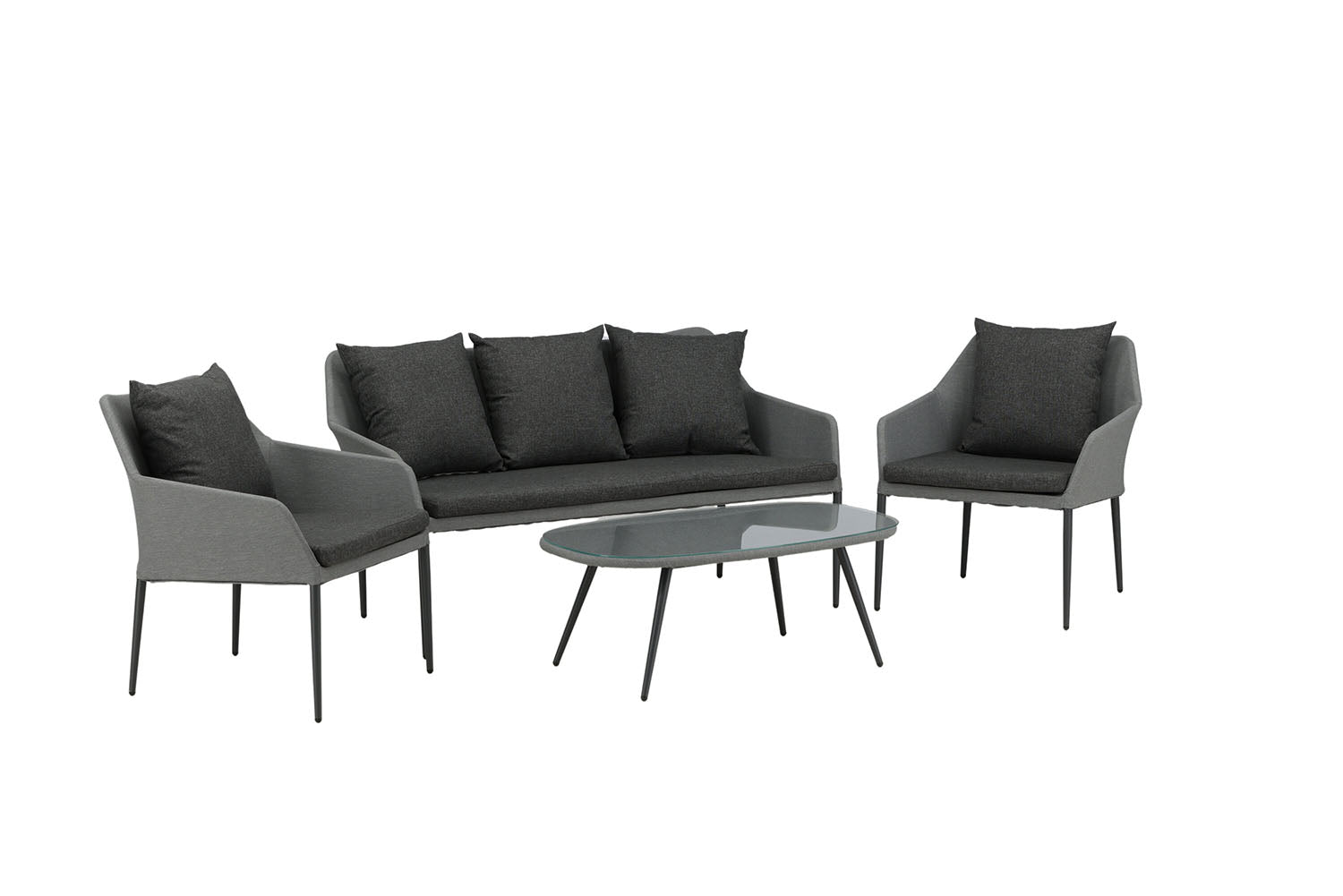 Rebellenclub Haze Loungeset - Grijs Zwart