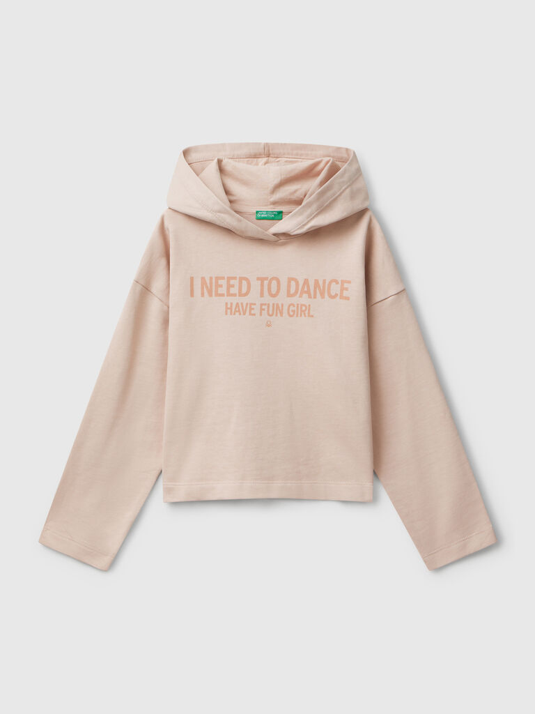 Sweatshirt with slogan print